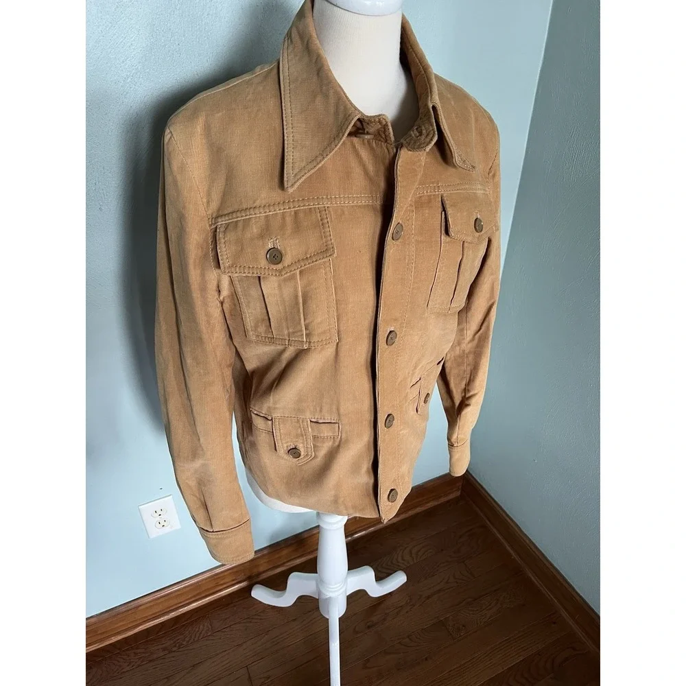 Europe Craft Exclusive Import Vintage Men's Brown Corduroy Jacket‎ Size 40